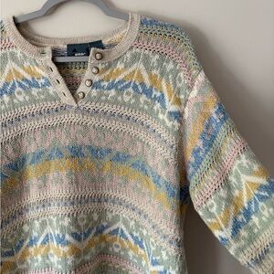 Vintage 1990s Liz Wear Pastel Knit Sweater